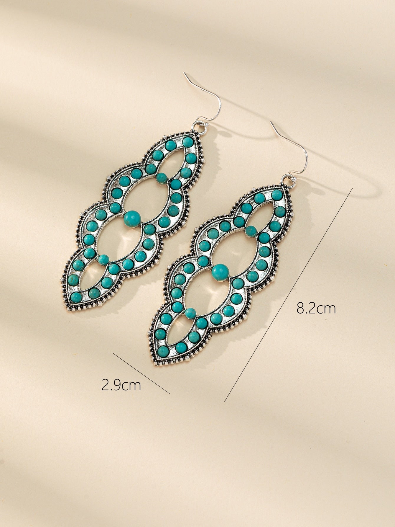 Turquoise Decor Drop Earrings