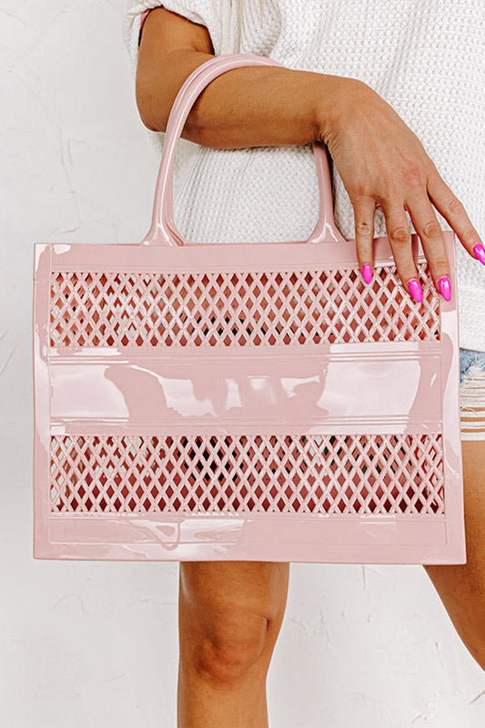 Hollow Out Large Square  Tote Bag
