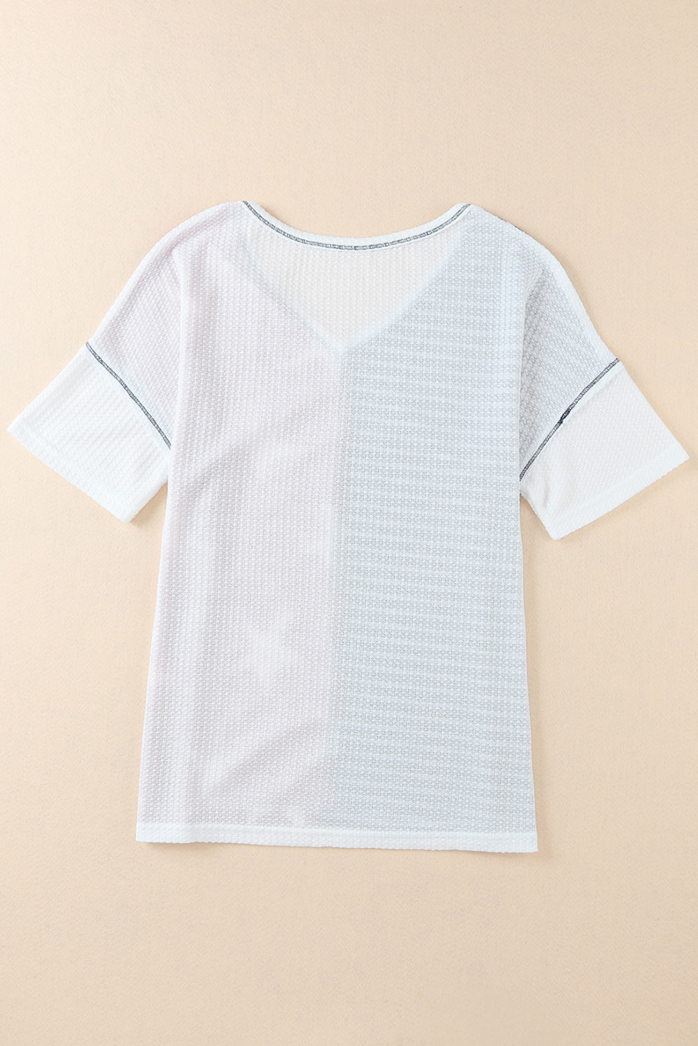 Multicolor Stripes Stars Print Knit Short Sleeve Top