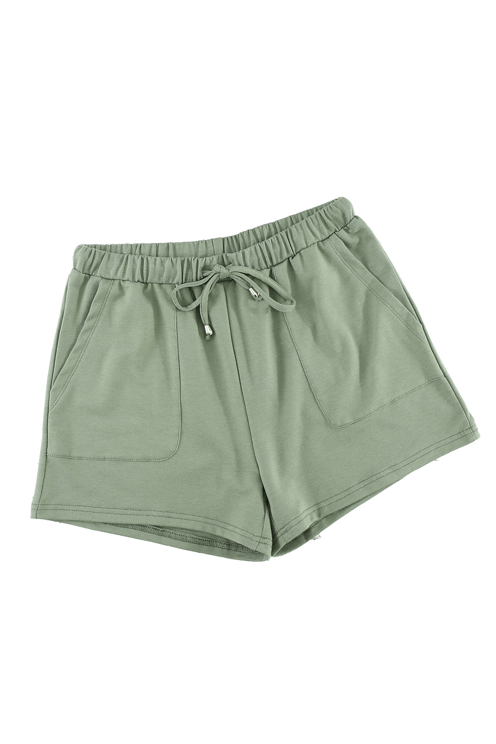 Drawstring Elastic Waist Pocketed Shorts