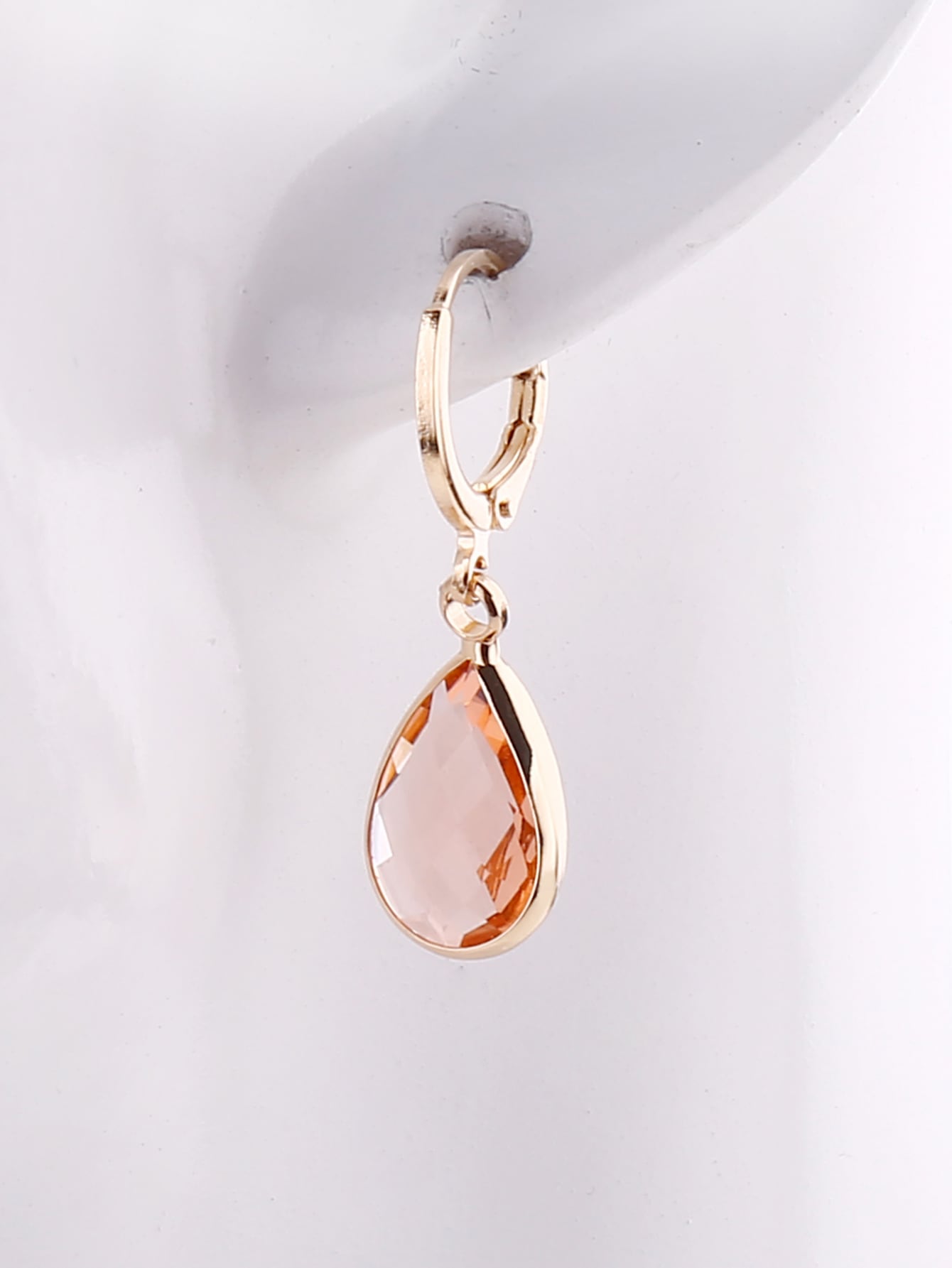 EMERY ROSE Gemstone Decor Water drop Earrings