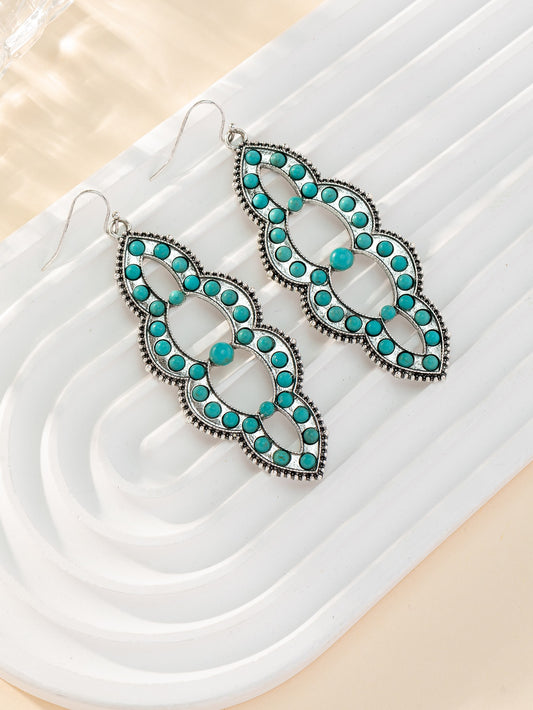 Turquoise Decor Drop Earrings