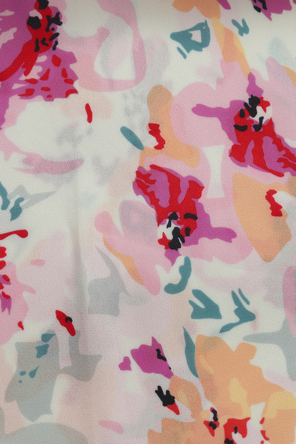 Pink Floral Print Bohemian Button Tie Front Blouse