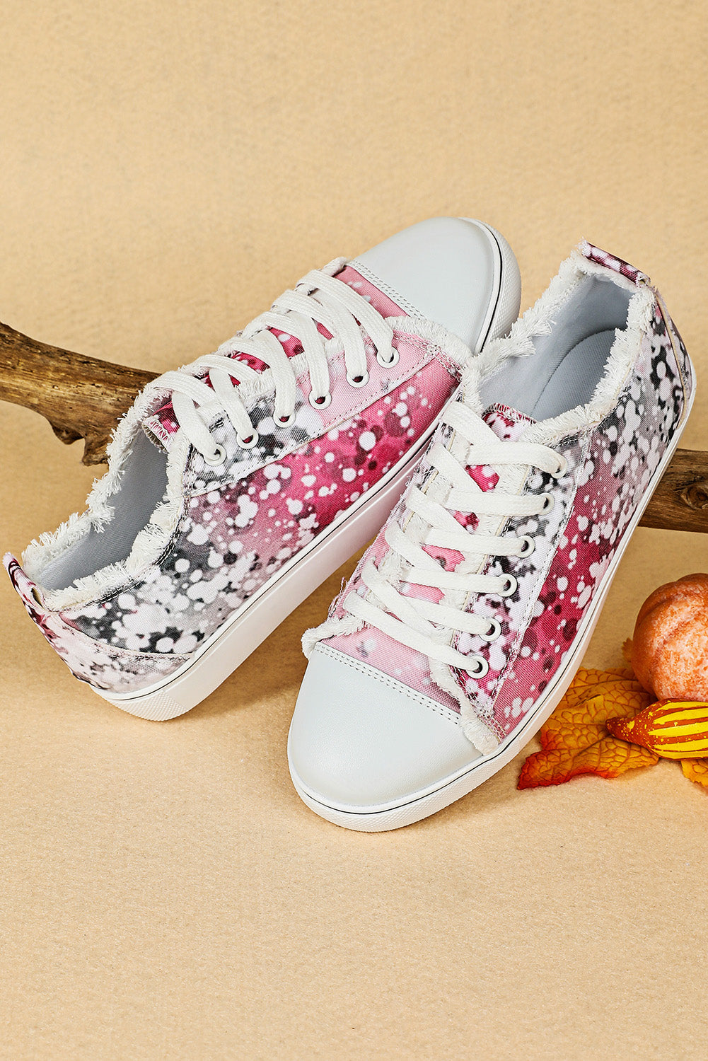 Bleached Spots Canvas Shoes