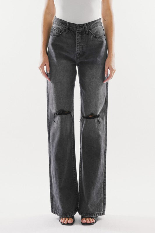 High Waist Distressed Jeans