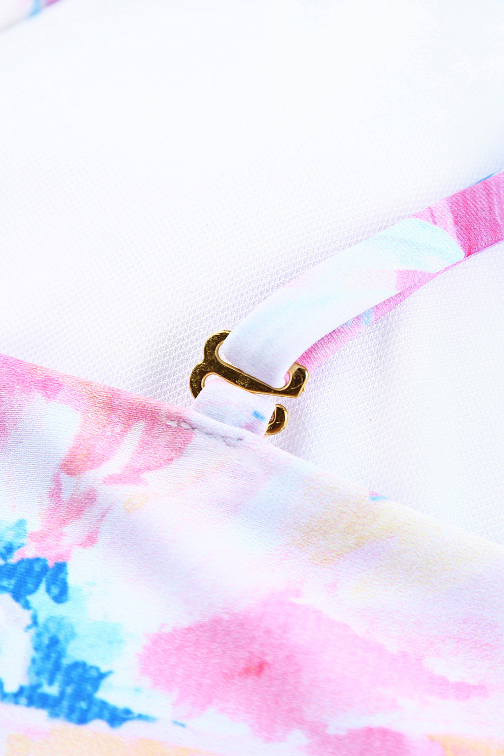 Floral Print Knot High Waist One Piece Swimsuit