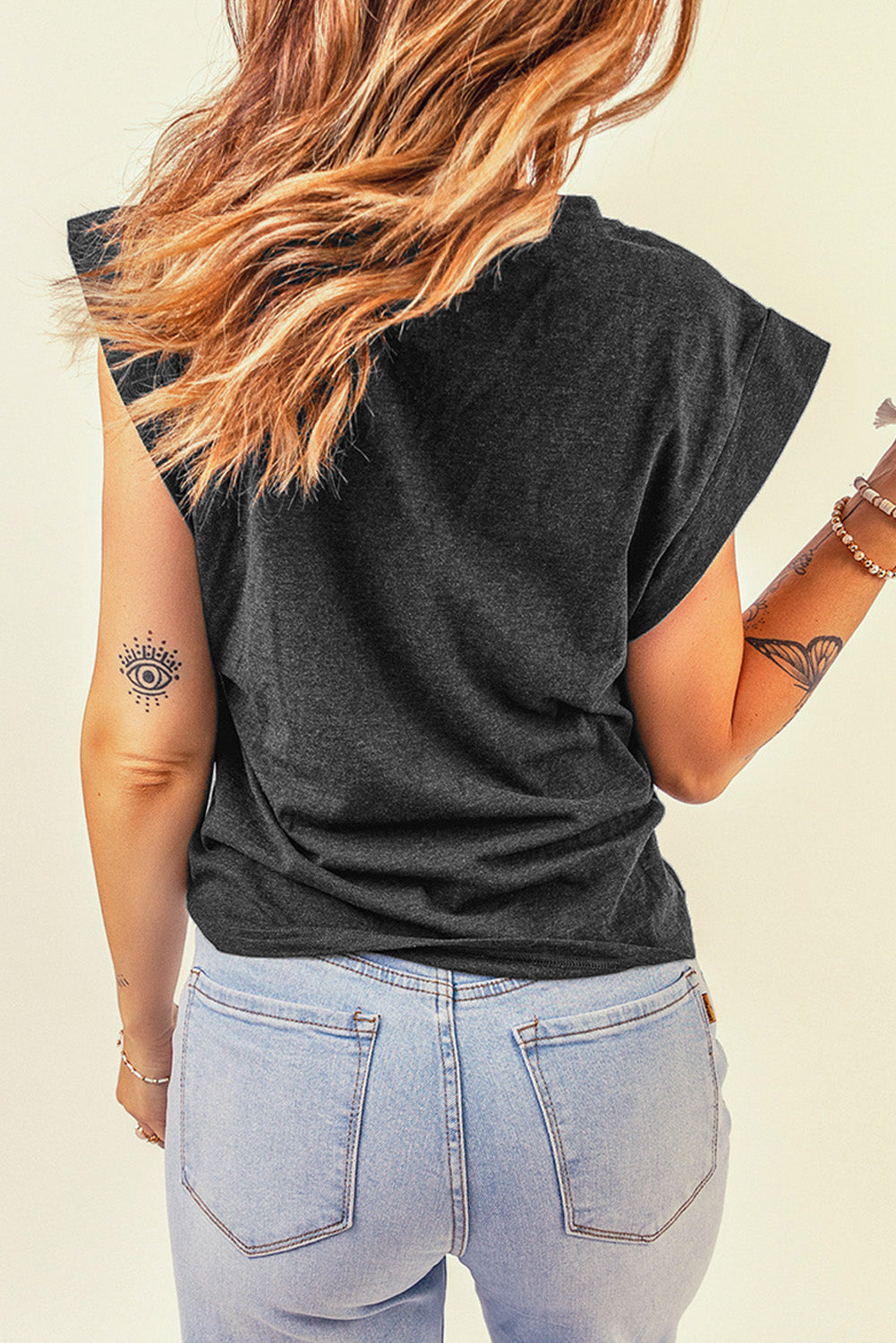 Loose Fit Crew Neck T Shirt for Women