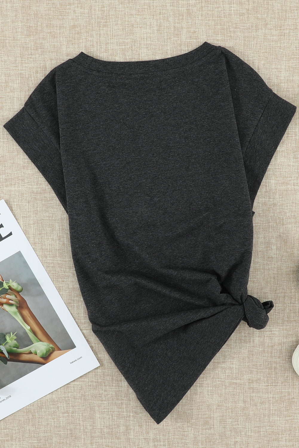 Loose Fit Crew Neck T Shirt for Women