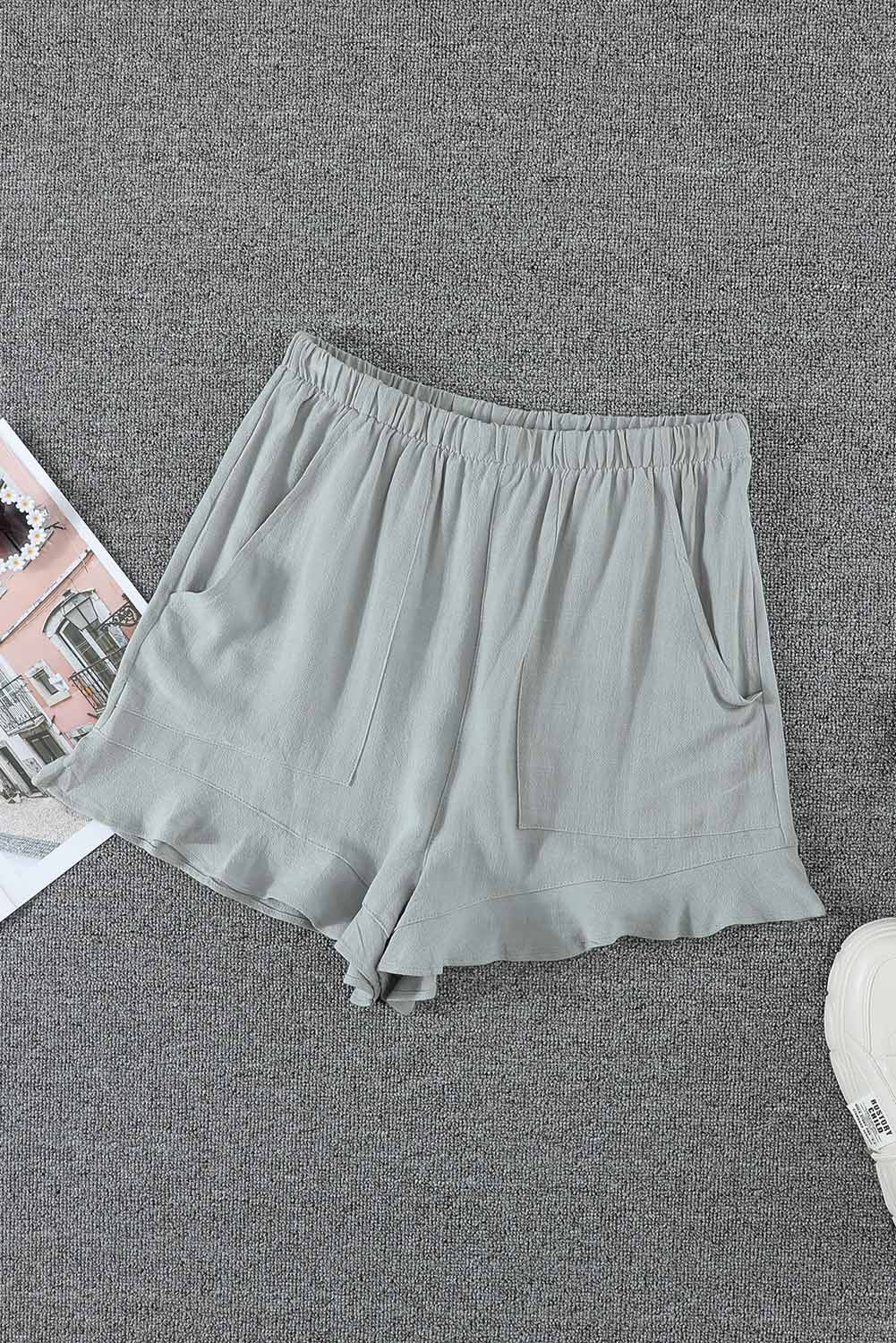 Drawstring waist shorts