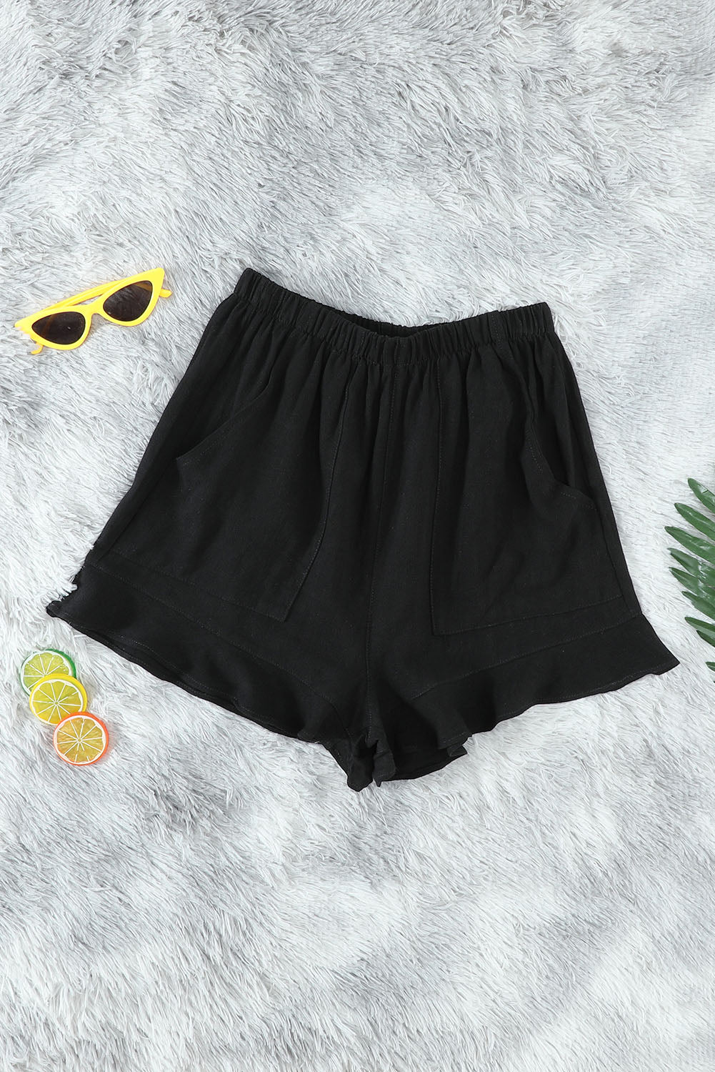 Drawstring waist shorts