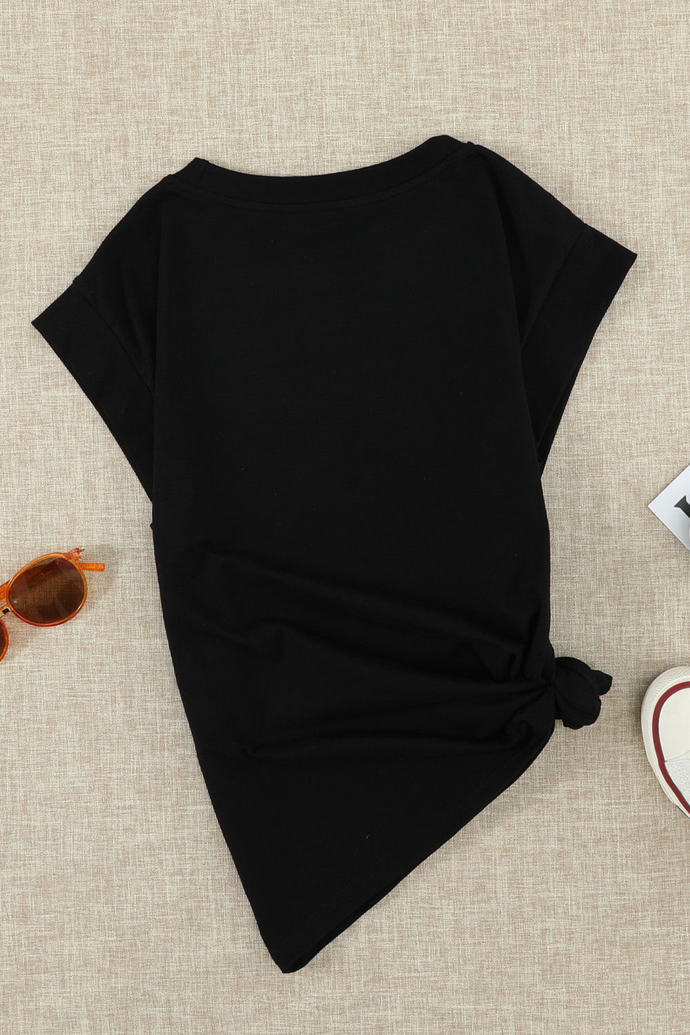 Loose Fit Crew Neck T Shirt for Women