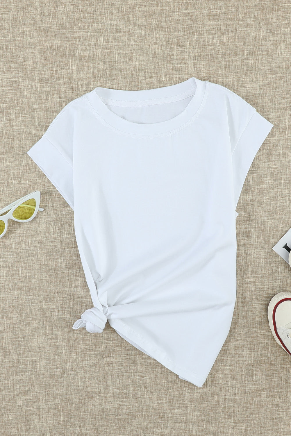 Loose Fit Crew Neck T Shirt for Women