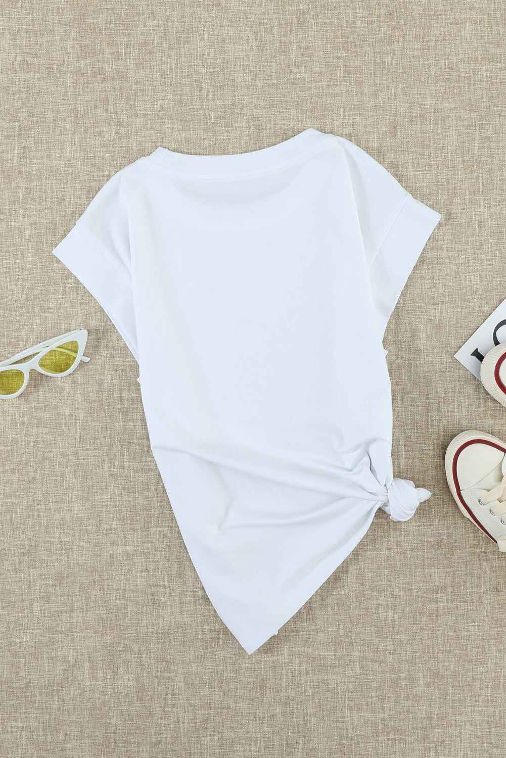 Loose Fit Crew Neck T Shirt for Women