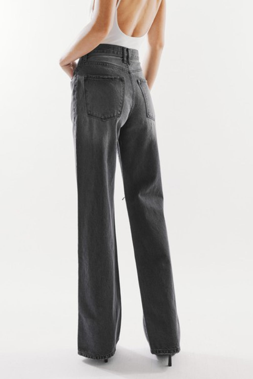 High Waist Distressed Jeans