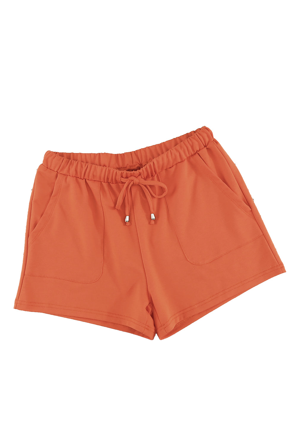 Drawstring Elastic Waist Pocketed Shorts
