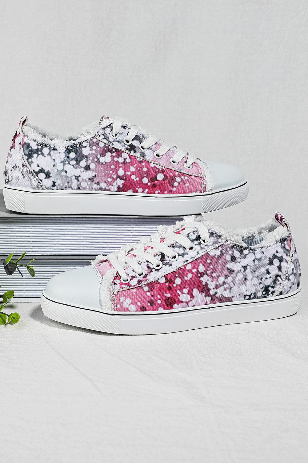 Bleached Spots Canvas Shoes