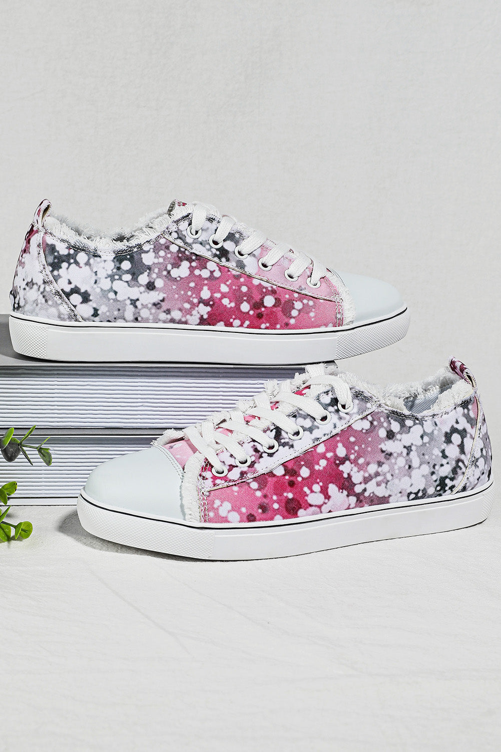 Bleached Spots Canvas Shoes