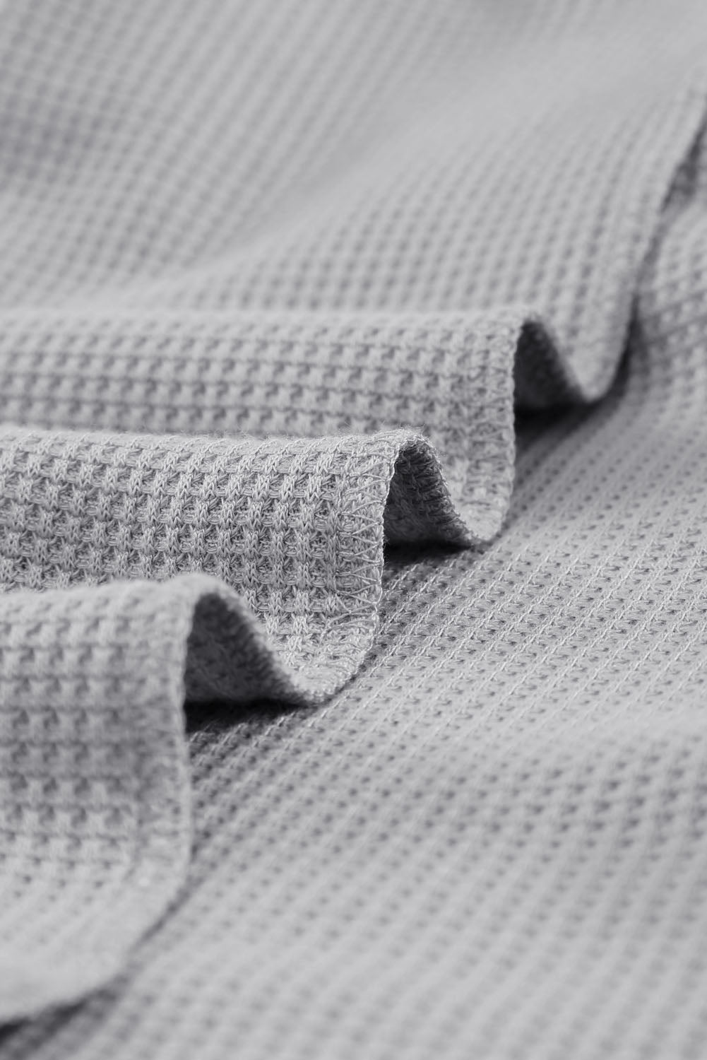Grey V Neck Pullover Tiered Ruffle Long Sleeve Shirt