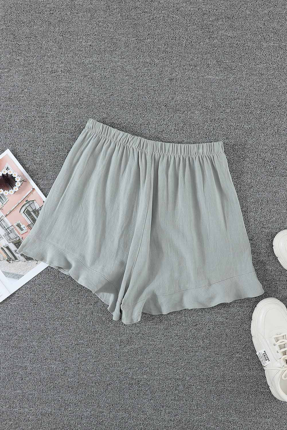 Drawstring waist shorts